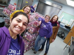 excelsior staff volunteer at salvation army