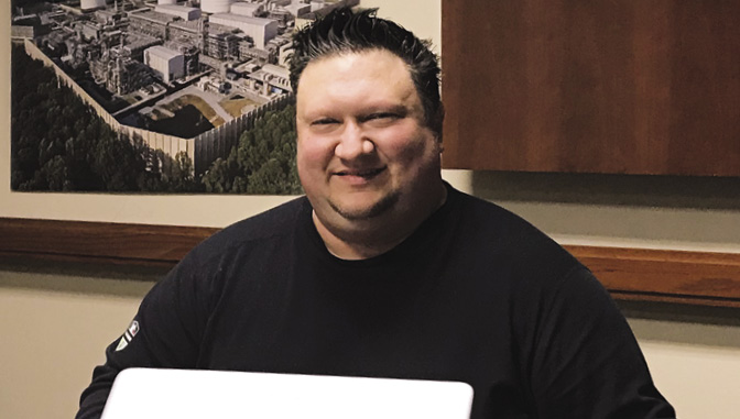 Randy Holt at Desk