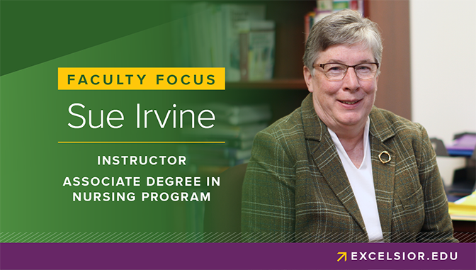 Sue Irvine, profesora del Programa de Grado Asociado en Enfermería