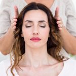 woman using healing with her hands