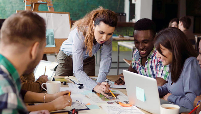 leadership courses, group working as a team