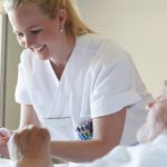 nurse in white scrubs