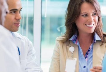 Health Care managers discussing policy in a meeting