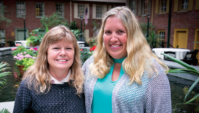 Sandy Butterfield ’86 and Jessica Cheverie ’02, ’17