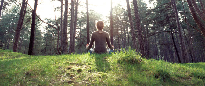 Woman meditating