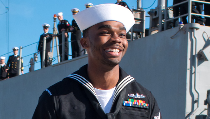 Jeremy Lampley in Navy Uniform