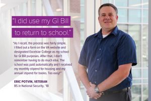 Eric Potvin habla sobre el uso de su GI Bill para volver a estudiar 