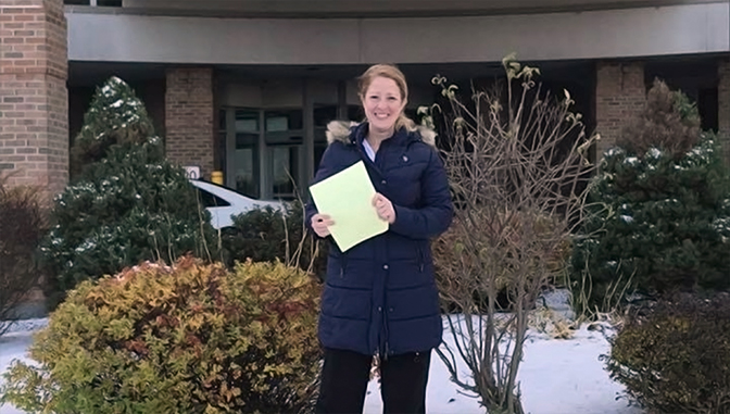 Heather Wolfe passed her CPNE in Utica in 2019