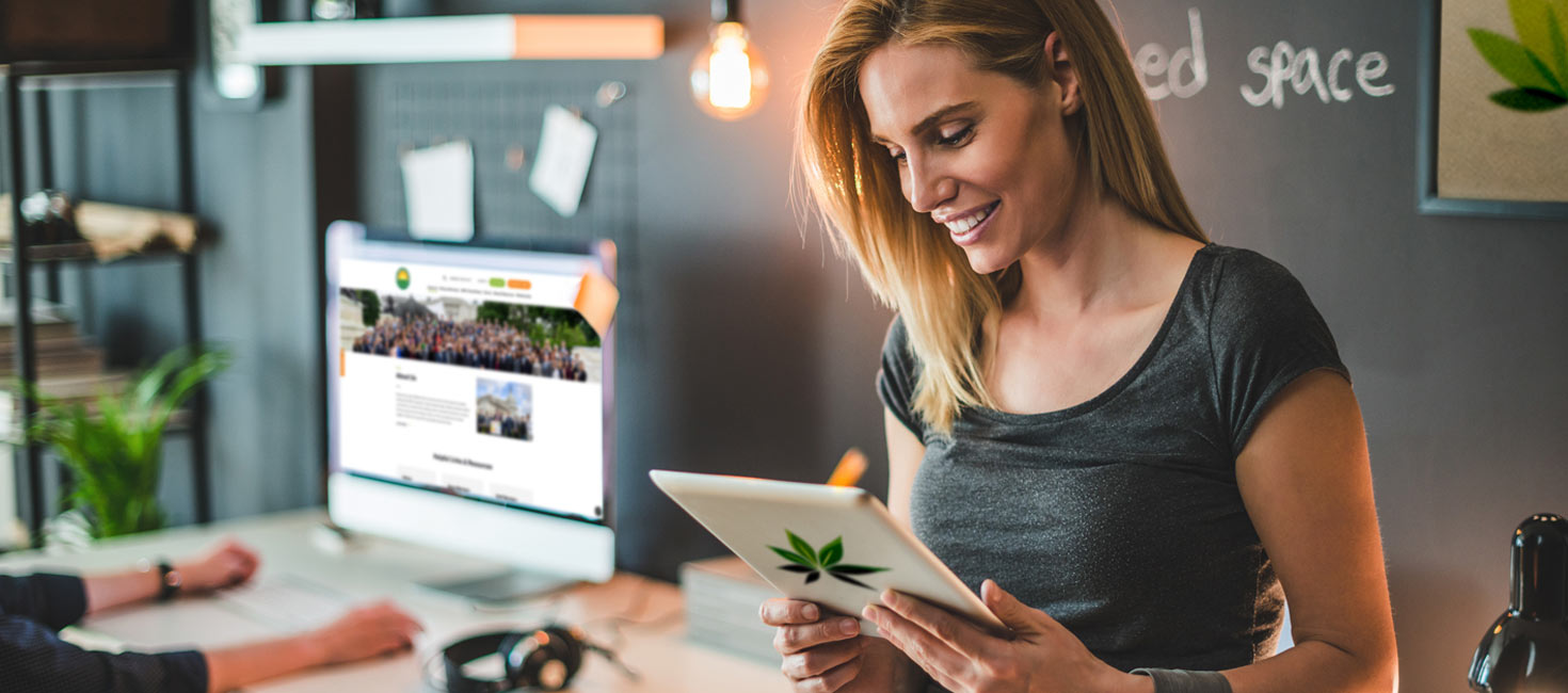 Cannabis control compliance officer at work in a cannabis dispensary