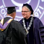 James N. Baldwin Congratulates a graduate