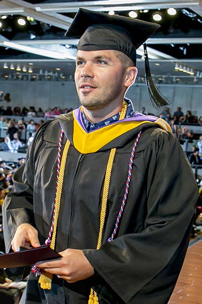 Graduates at commencement