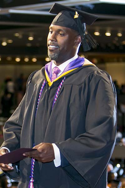 Graduates at commencement