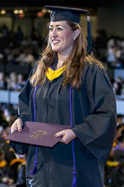 Graduates at commencement