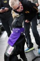 Gretchen Evans and Rusty, Veteran Service Dog 