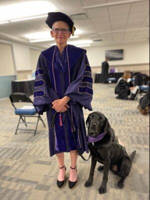 Gretchen with Guide Dog