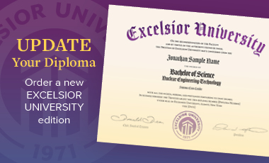 Order your updated Excelsior University Diploma!
