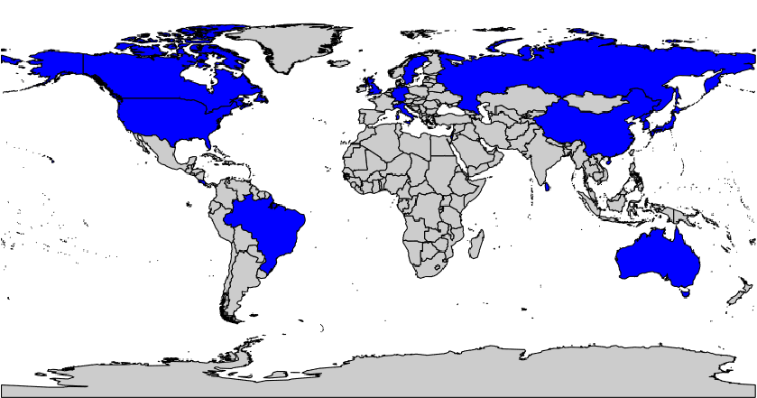 Mapa mundial de la ubicación de los graduados