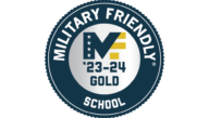 2023-2024 Military Friendly® School Gold recognition badge