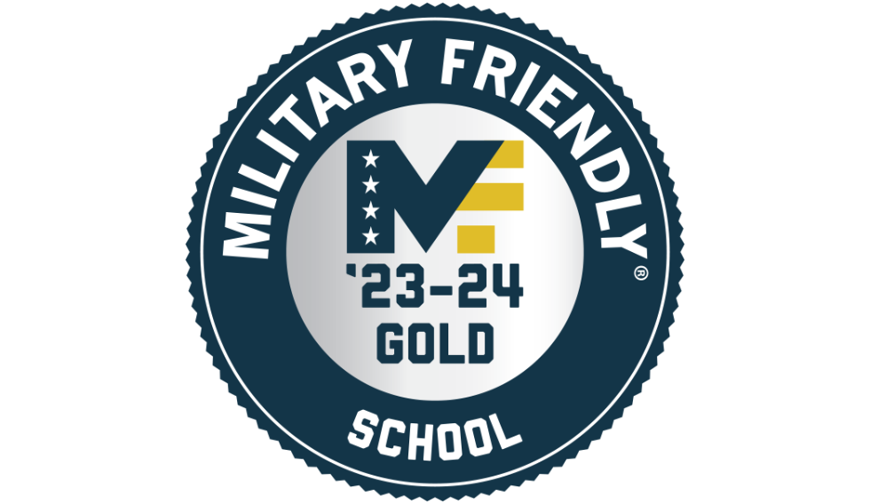 2023-2024 Military Friendly® School Gold recognition badge