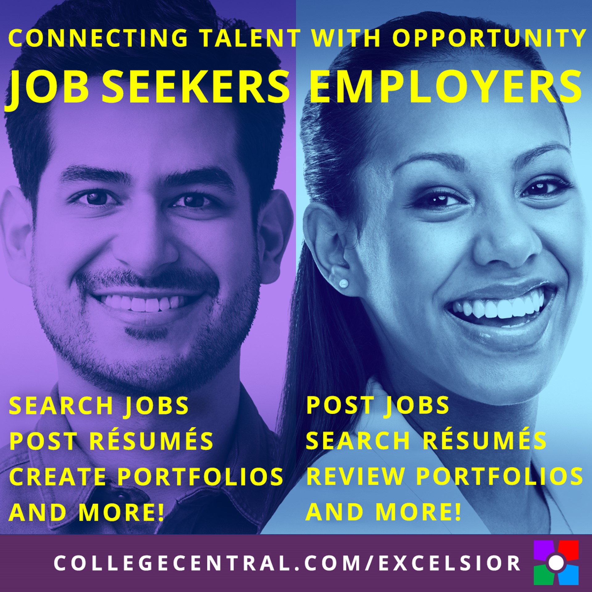 Red College Central para solicitantes de empleo y empleadores