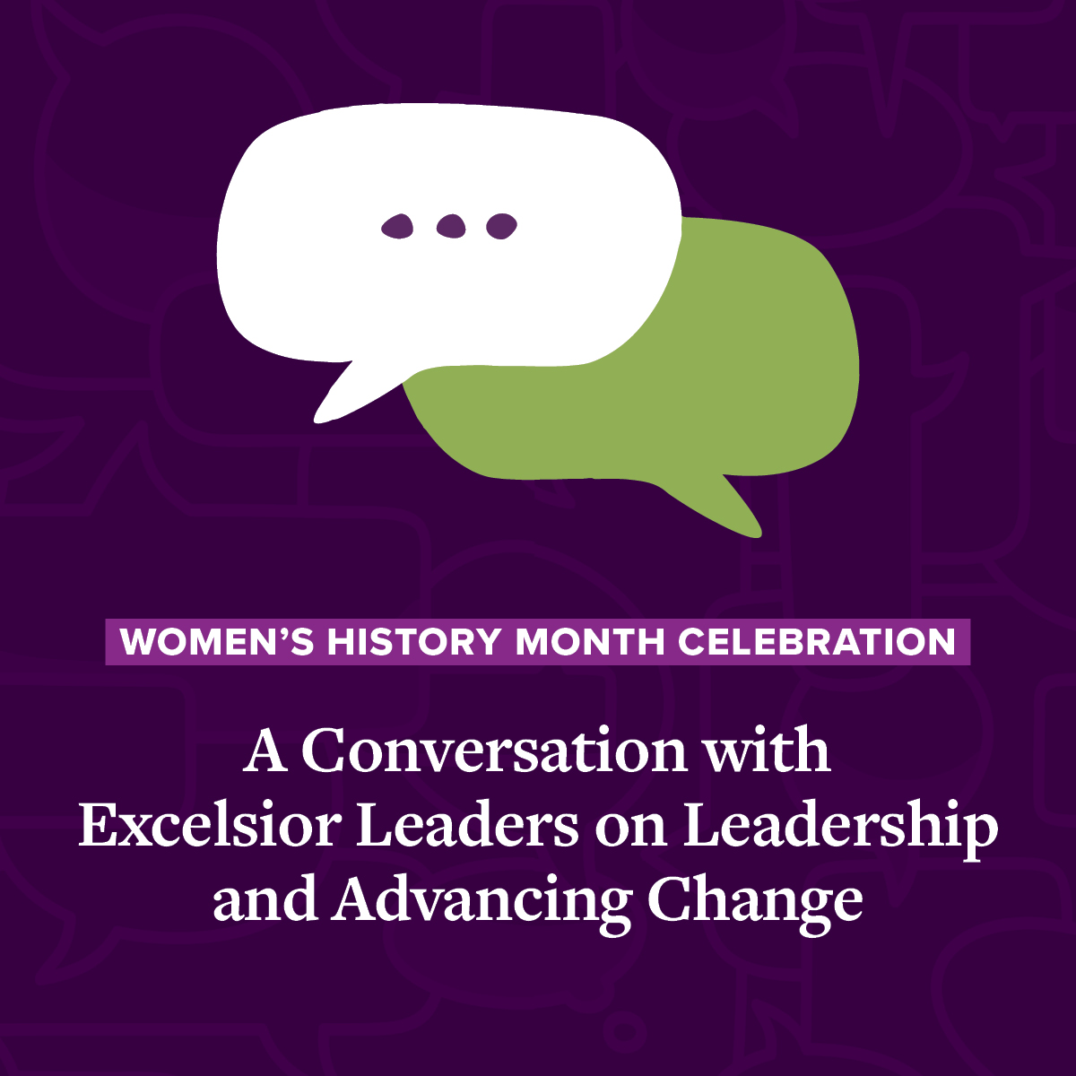 Excelsior's Women's History Month panel discussion webinar.