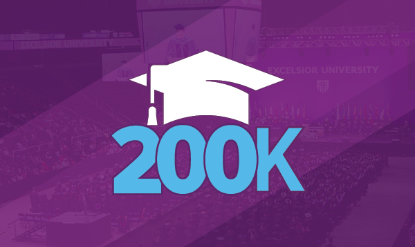 A graduation cap on top of 200k