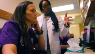 Excelsior nursing students discuss clinical work
