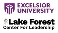 Excelsior University and Lake Forest Center for Leadership logos