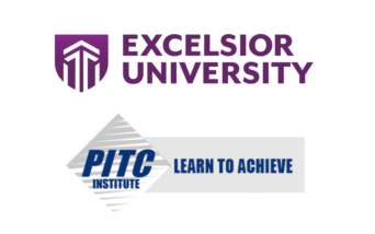 Logos for Excelsior University and PITC Institute